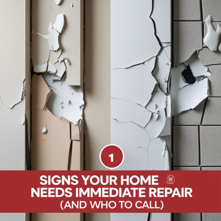 Signs Your Home Needs Immediate Repair (And Who to Call)
